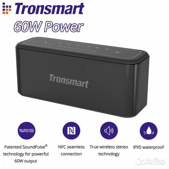 Колонка Bluetooth Tronsmart Mega Pro 60W black