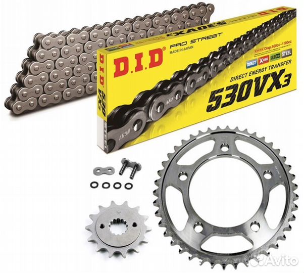 DID Комплект звезды и цепь kawasaki GPZ1100 95-98