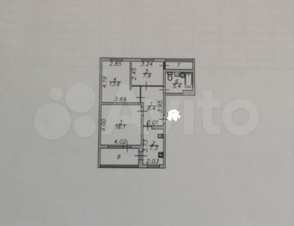 3-к. квартира, 66,9 м², 3/9 эт.