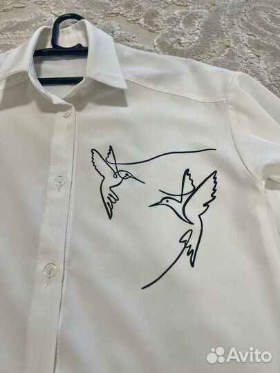 Блузка рубашка для девочки 134