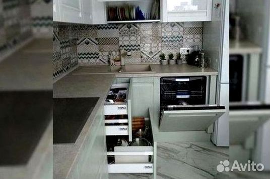 Угловая кухня с мдф фасадами