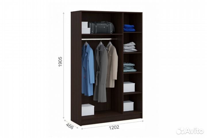 Шкаф Алёна 3-х дверный с зеркалом