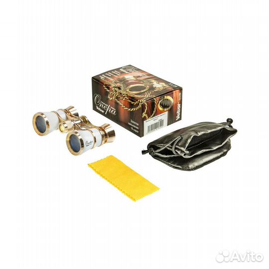 Бинокль театральный Veber Opera бгц 3x25 белый/зол