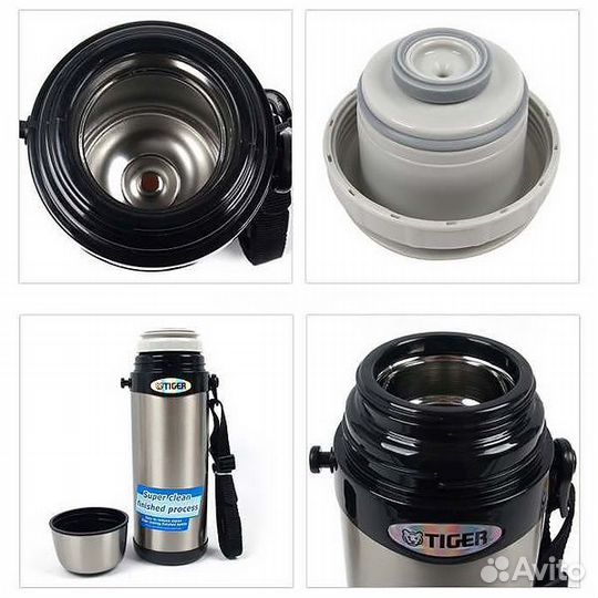 Термос tiger MBI-A100 серебристый, 1.0 л