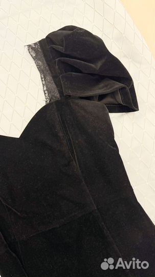 Платье 12 storeez бархатное с кружевом