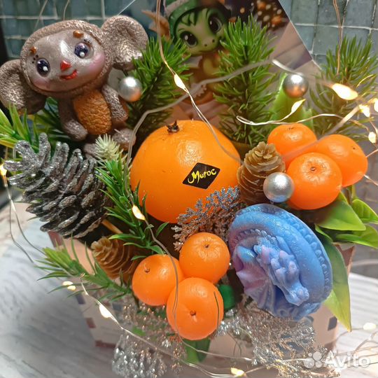 Новогодняя композиция из мыла
