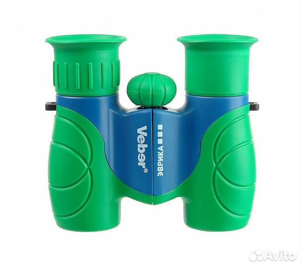 Бинокль детский Veber Эврика 6x21 зеленый/синий
