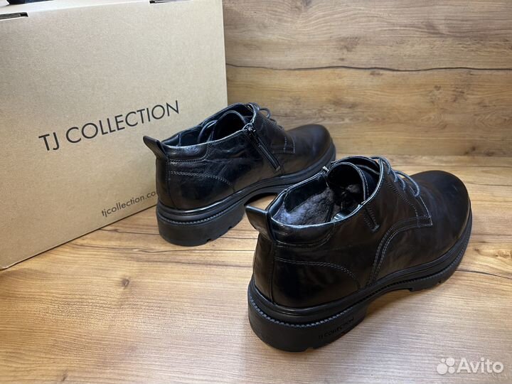 43р ботинки новые зимние tj collection кожа/мех