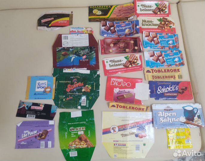 Этикетки от шоколада