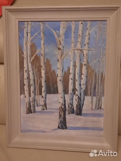 Картина маслом Березы