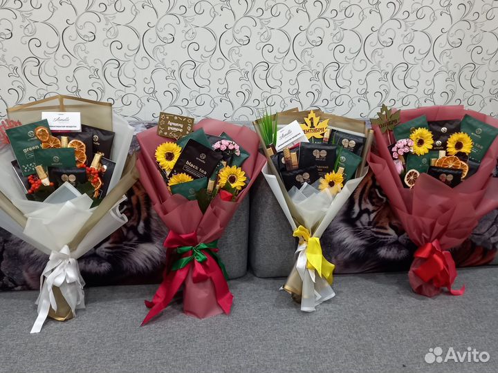 Букет из кофе и чая