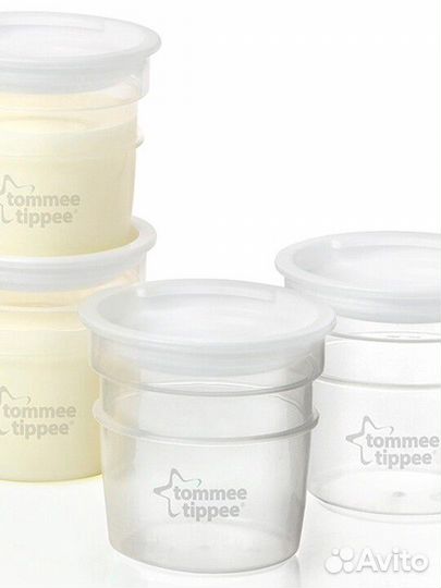 Тommee tippee 4 контейнера для еды молока BPA free