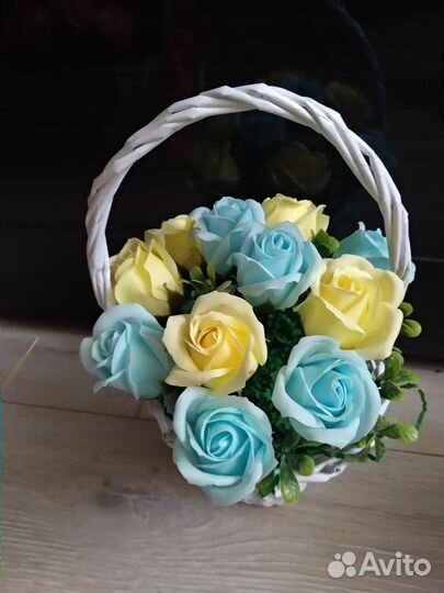 Букет из мыльных роз