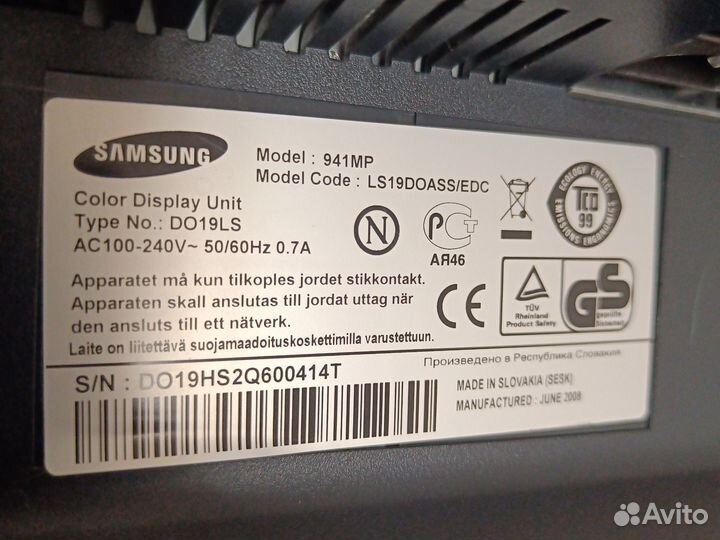 Телевизор-монитор Samsung 941 mp