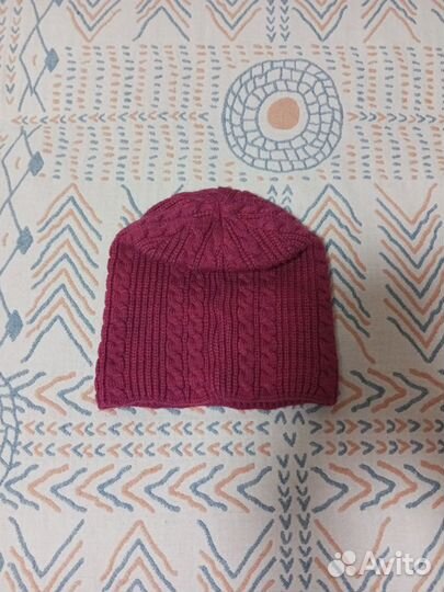 Шапка на флисе и палантин (снуд) женский комплект