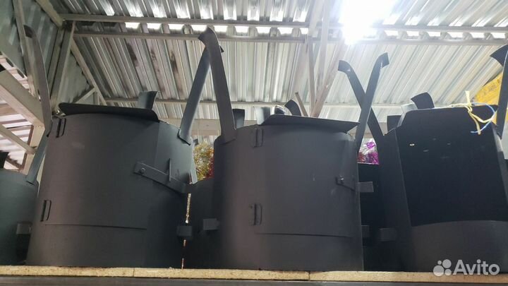 Печь под казан с трубой и без турбой