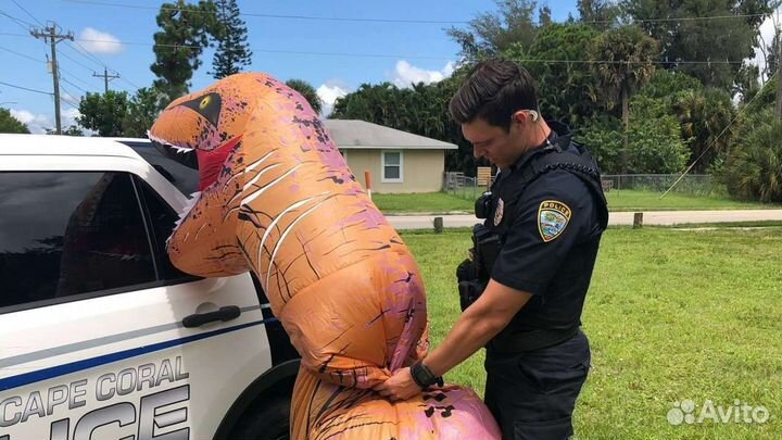 Надувной костюм динозавра (аренда)