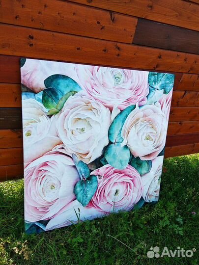 Картина для интерьера Счастье букета 100х100