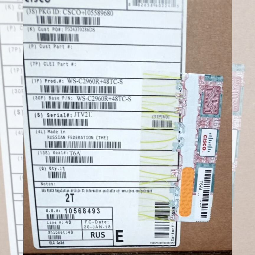 [WS-C2960R] Коммутатор Cisco +48tc-S (Россия) Ws-C2960r
