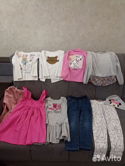 Вещи пакетом для девочки 4-5 лет hm, mother care