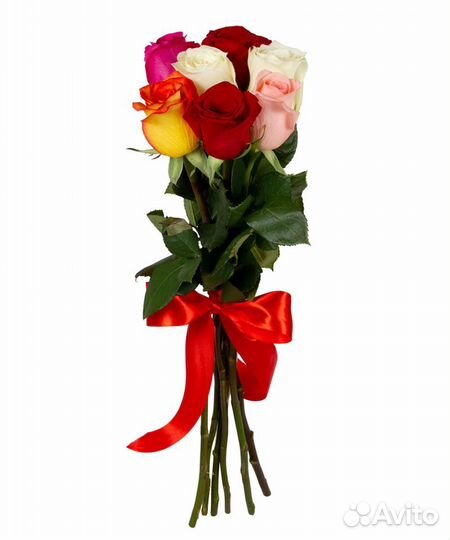 Букет из 7 роз Улыбка 70 см