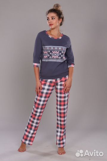 Оптом. ТК 42 Пижама - серый - 52