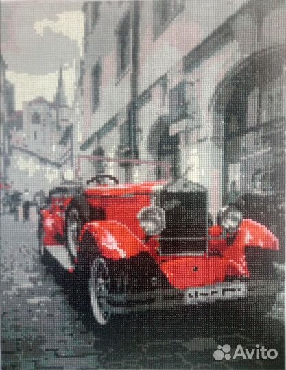 Картина бисером готовая (ретро авто)