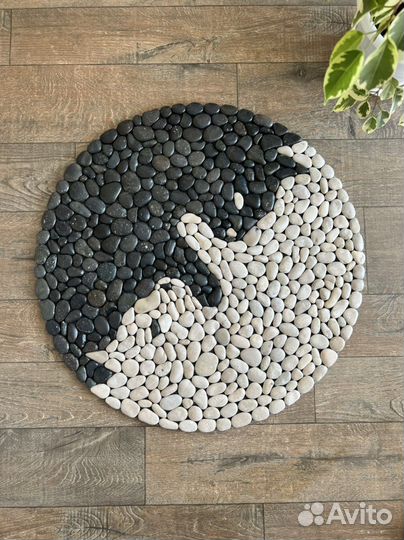 Коврик из морской гальки