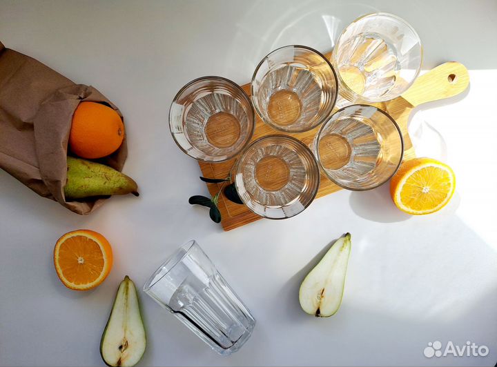 Стаканы IKEA покал белые классика новые