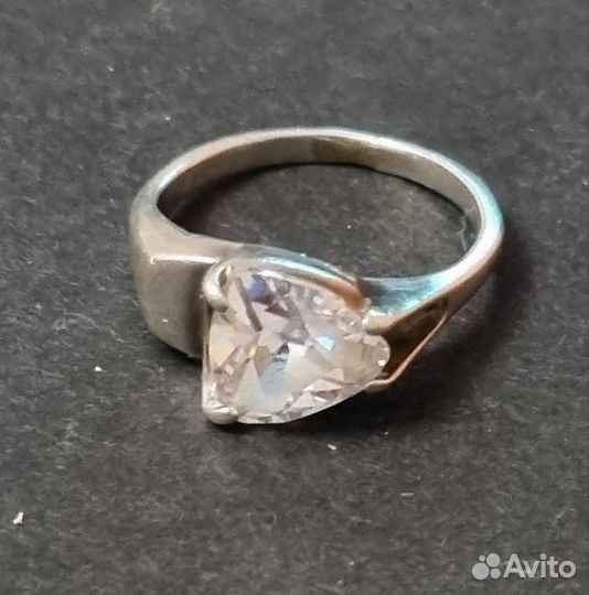 Кольцо серебряное, клипсы Италия