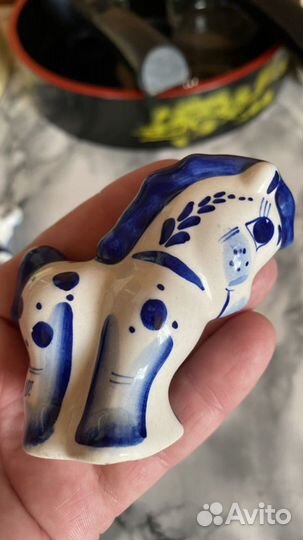 Фигурки гжель и лазурит