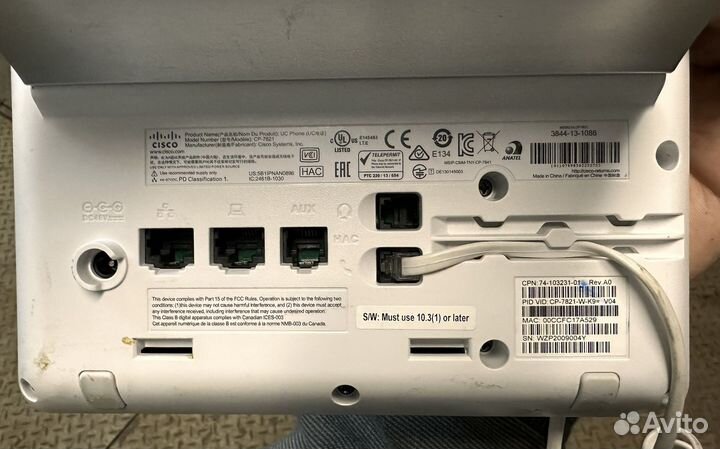 Телефон Cisco CP-7821-K9 с PoE