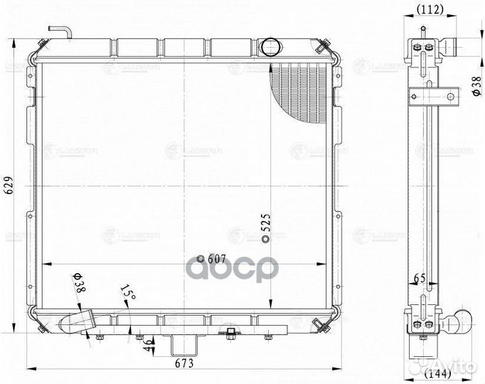 Радиатор охлаждения alгаз 33106 Валдай Cummins