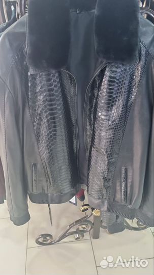 Кожаная куртка мужская 56 58