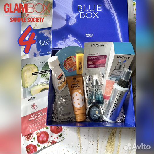 Бьюти-бокс Blue GlamBox косметичка gold apple