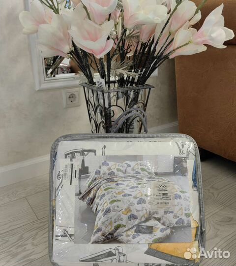 Детское постельное бельё с одеялом-покрывалом, 1,5