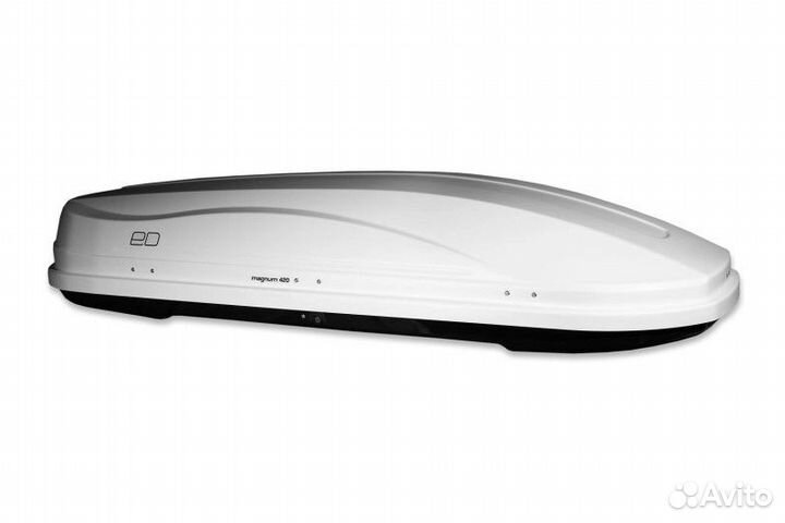 Автомобильный бокс евродеталь магнум 420 белый мет