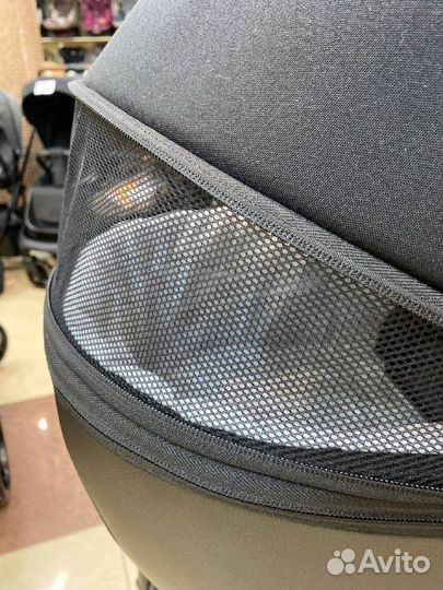 Коляска AIR 2в1 (bexa) черная кожа+серебряный