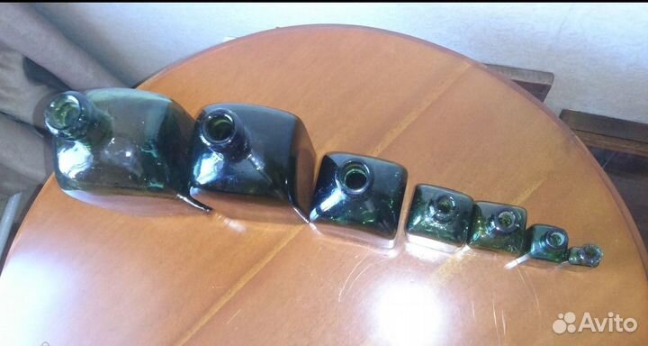 7шт старинные квадратные бутылки Кенигсберг