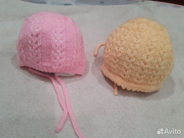 Детские вязаные шапочки ручной работы