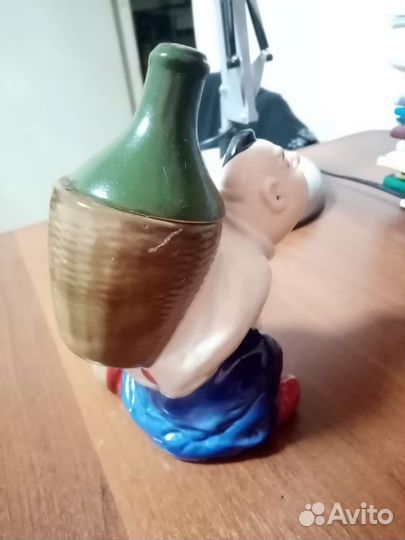 Штоф Казак с бутылью. Ваза богемия