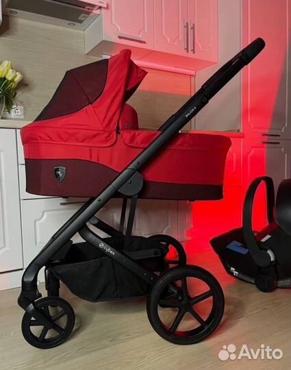 Коляска 2 в 1 Cybex Balios s Ferrari (дождевик, по