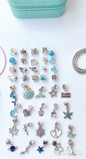 Набор для создания браслетов с шкатулкой, голубой