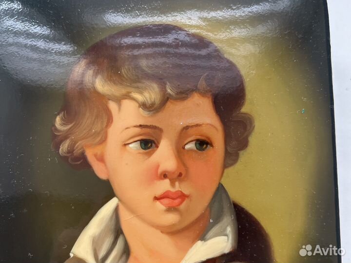 Шкатулка Федоскино авторская СССР 15 х 11 х 5