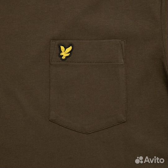 Футболка для мужчин цвет хаки Lyle & Scott