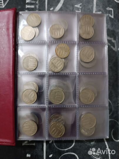 Буклет с монетами СССР, России