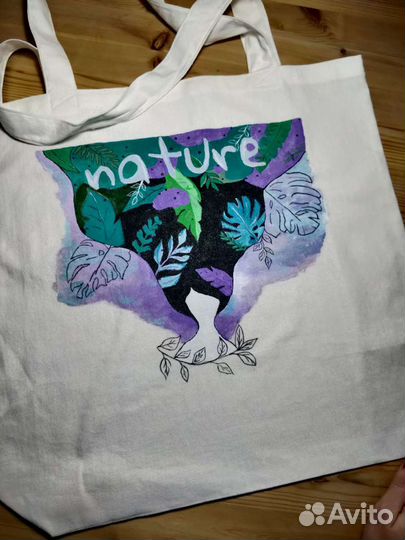 Сумка шоппер с росписью