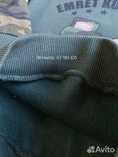 Свитшот с жилетом для мальчика 98 см на флисе