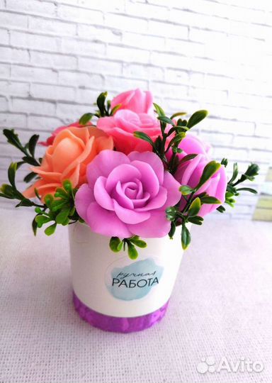 Интерьерные композиции (корзины и букеты из мыла)