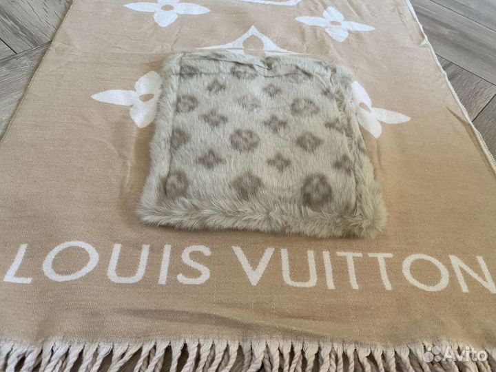 Шарф кашемир и шерсть Louis Vuitton в коробке с пакетом